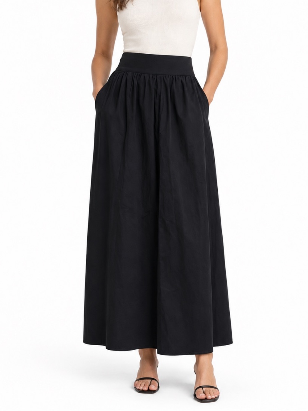 Reformation Black High Waist Maxi Skirt Size 2